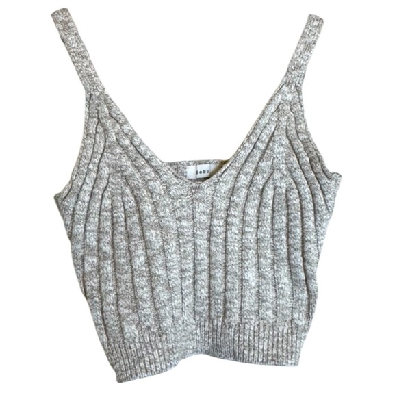 Debut Taupe Knit Crop Top - Picture 1 of 6